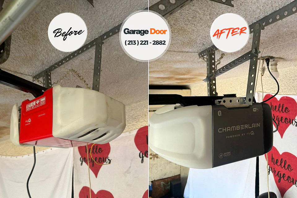 Before and after: garage door repair Red Rock, AZ